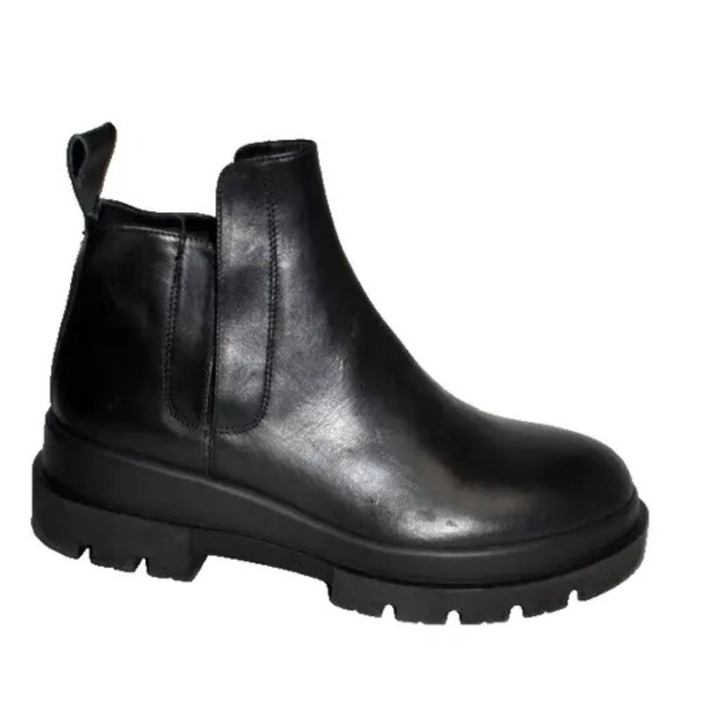 New! LA CANADIENNE Kash Waterproof Platform Bootie Black 39 8.5 US DD374 Italy - Picture 3 of 8
